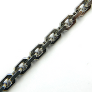 Oxidized Sterling Silver Thick Cable Link Chain